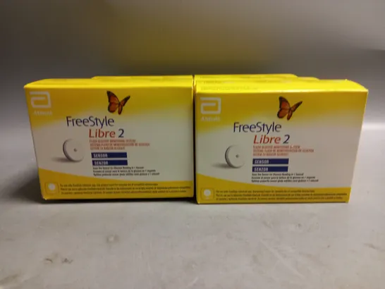 LOT OF 6 BOXES OF FREESTYLE LIBRE 2 FLASH GLUCOSE MONITORING SYSTEM SENSOR