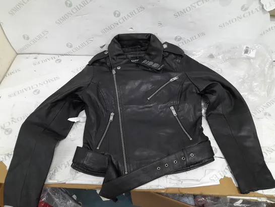 BARNEY ORGINALS SIZE 8 LEATHER JACKET 