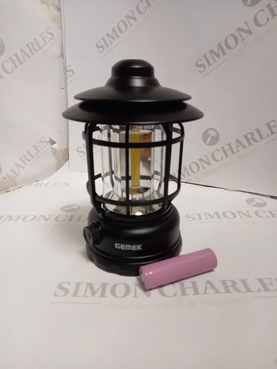 BOXED PORTABLE RETRO CAMPING LANTERN.