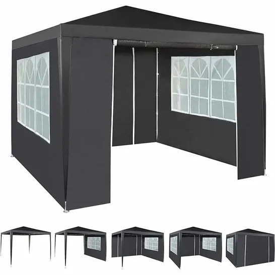 BOXED - MIFFLINTOWN 3X3M STEEL GAZEBO - GREY