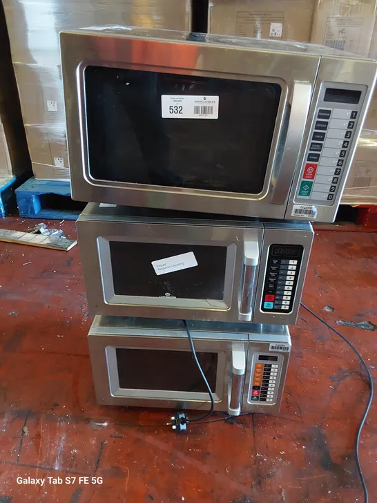 3 ASSORTED MICROWAVE OVENS