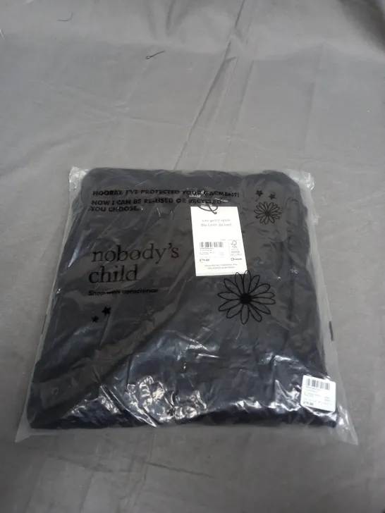 SEALED NOBODYS CHILD SL STARLIGHT MIDAXI DRESS PLAIN BLACK - UK 10