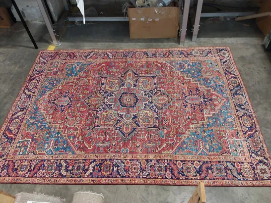 CASSIOPEIA FLWTWEAVE RED/BLUE RUG // 225 X 160CM