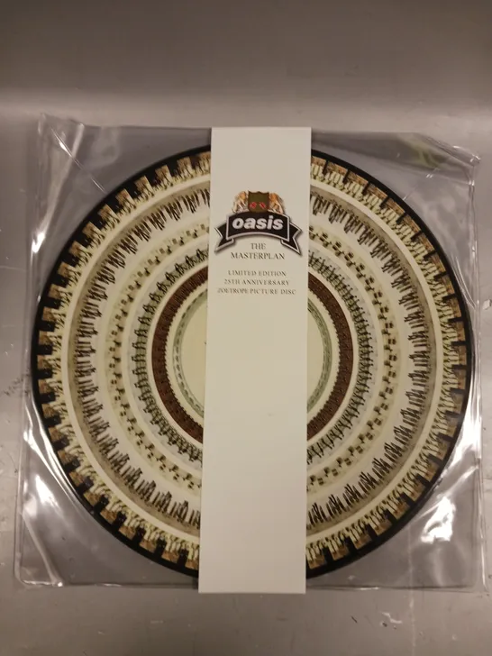 OASIS THE MASTERPLAN LIMITED EDITION 25TH ANNIVERSARY ZOETROPE PICTURE DISC VINYL 