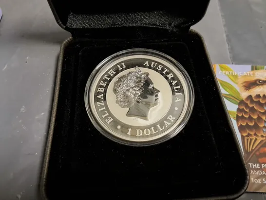 PERTH MINT 1OZ SILVER KOOKABURRA COLOURED COIN