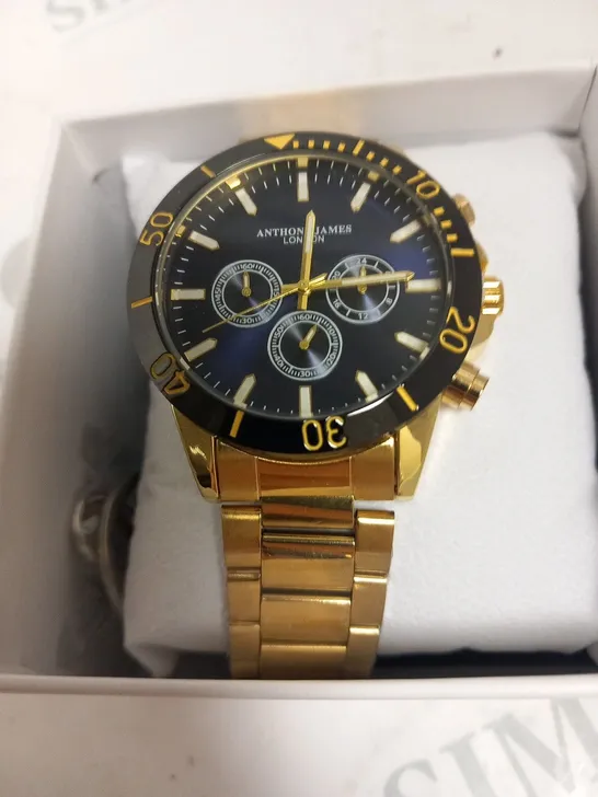 BOXED ANTHONY JAMES GENTS LIMITED EDITION WRIST WATCH