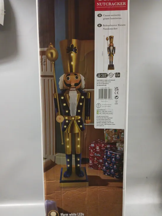 BOXED THREE KINGS NUTCRACKER NAVY