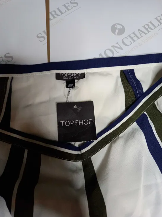 TOPSHOP STRIPE TROUSER - SIZE 42