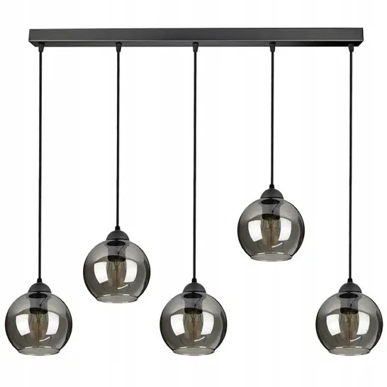 BOXED VARD 5-LIGHT MATTE BLACK KITCHEN ISLAND PENDANT (1 BOX)