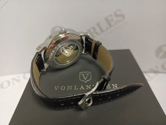 VONLANTHEN CHRONO LEATHER STRAP WATCH