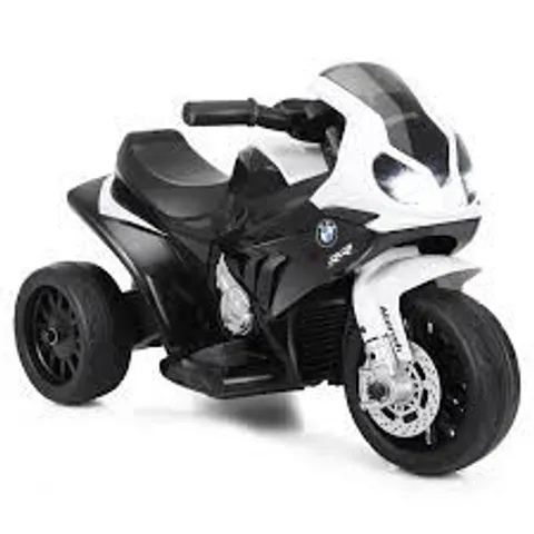 BOXED 6V KIDS RIDE ON MOTORCYCLE WITH TRAINING WHEELS AND HEAD LIGHT - BLACK