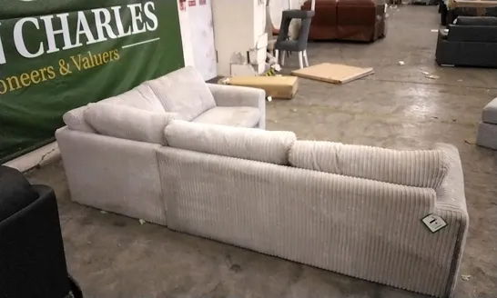 QUALITY DESIGNER CREAM JUMBO CORNER SOFA 