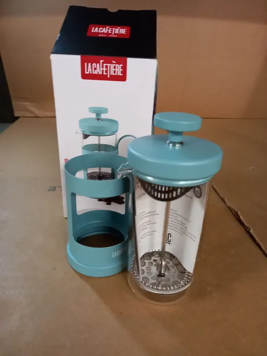 LACAFETIERE 3-CUP MONACO CAFETERIA IN RETRO BLUE - 350ML