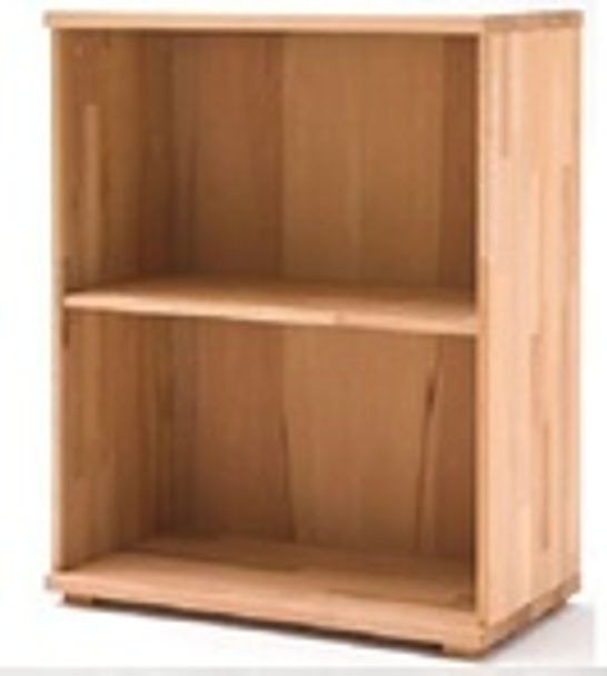 BOXED CENTO SOLID CORE BEECH LOW BOARD SHELVING UNIT WITH 2 SHELF