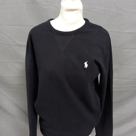 POLO RALPH LAUREN BLACK PERFORMANCE JUMPER - SMALL