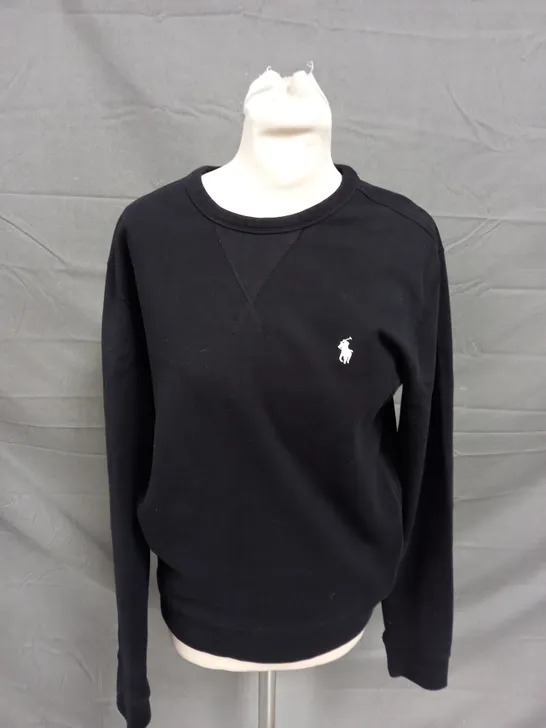 POLO RALPH LAUREN BLACK PERFORMANCE JUMPER - SMALL