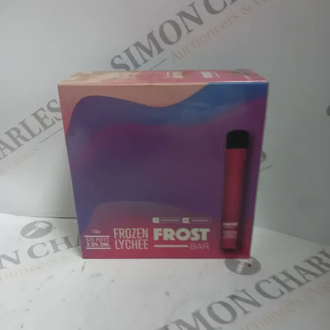 7 X BOXED SEALED (10 DISPOSABLES PER BOX) DR FROST FROST BAR DISPOSABLE VAPES - FROZEN LYCHEE	