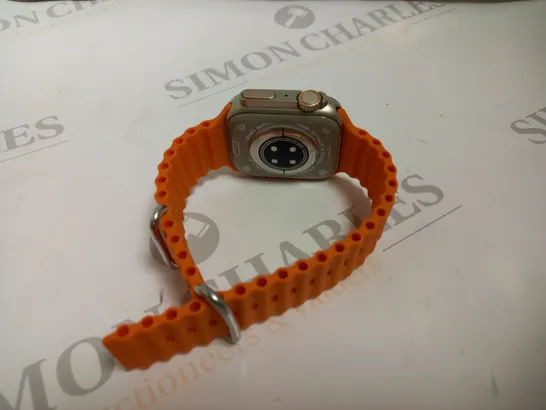 UNBRANDED SMART WATCH WITH ORANGE STRAP 